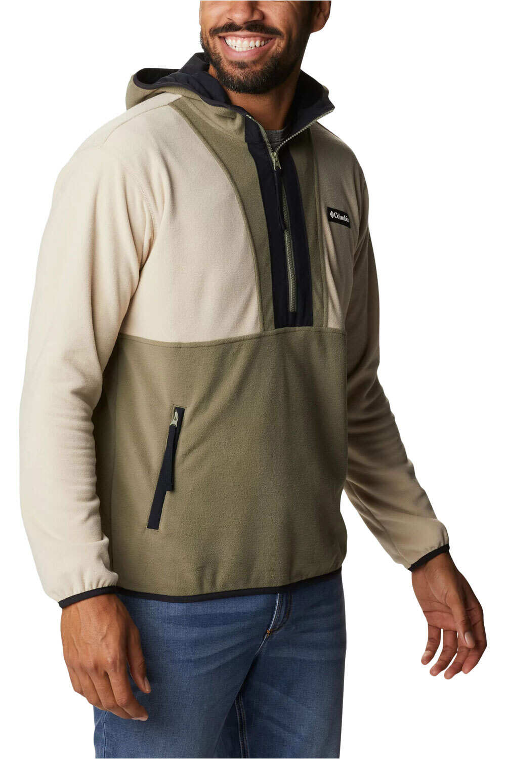 Columbia chubasquero hombre Columbia Backbowl Lite Half Zip Hoodie vista frontal Columbia chubasquero hombre Columbia Backbowl Lite Half Zip Hoodie vista frontal