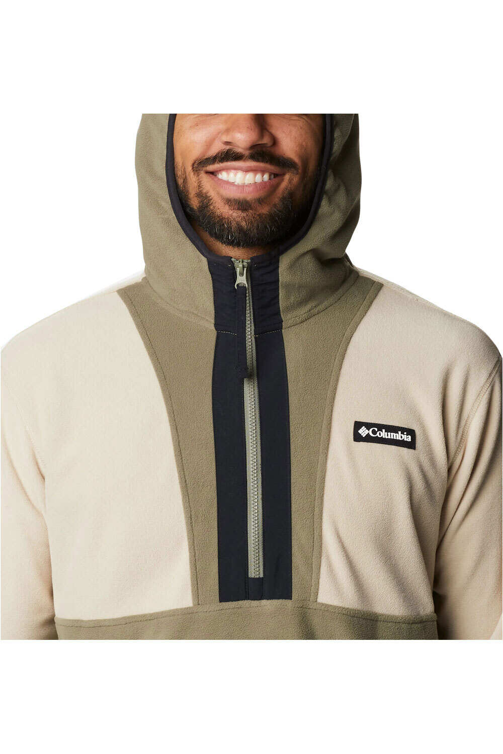 Columbia chubasquero hombre Columbia Backbowl Lite Half Zip Hoodie vista trasera Columbia chubasquero hombre Columbia Backbowl Lite Half Zip Hoodie vista trasera