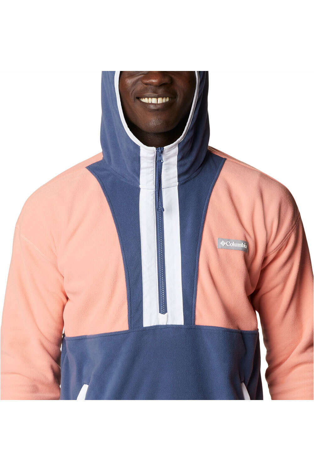 Columbia chubasquero hombre Columbia Backbowl Lite Half Zip Hoodie vista trasera Columbia chubasquero hombre Columbia Backbowl Lite Half Zip Hoodie vista trasera