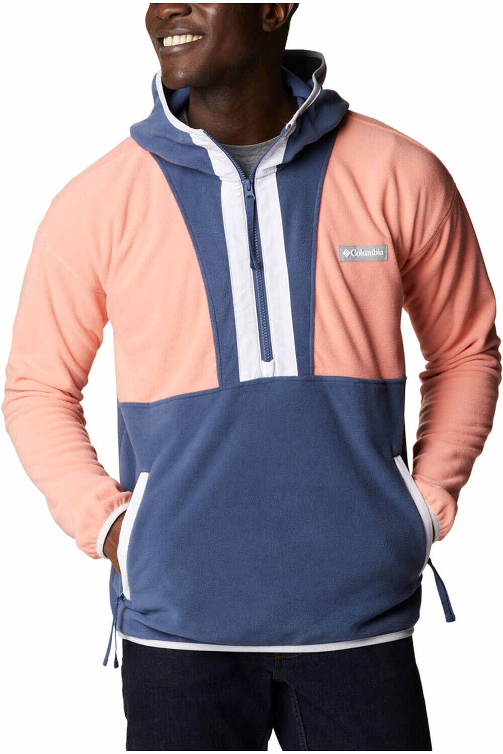 Columbia chubasquero hombre Columbia Backbowl Lite Half Zip Hoodie vista detalle Columbia chubasquero hombre Columbia Backbowl Lite Half Zip Hoodie vista detalle