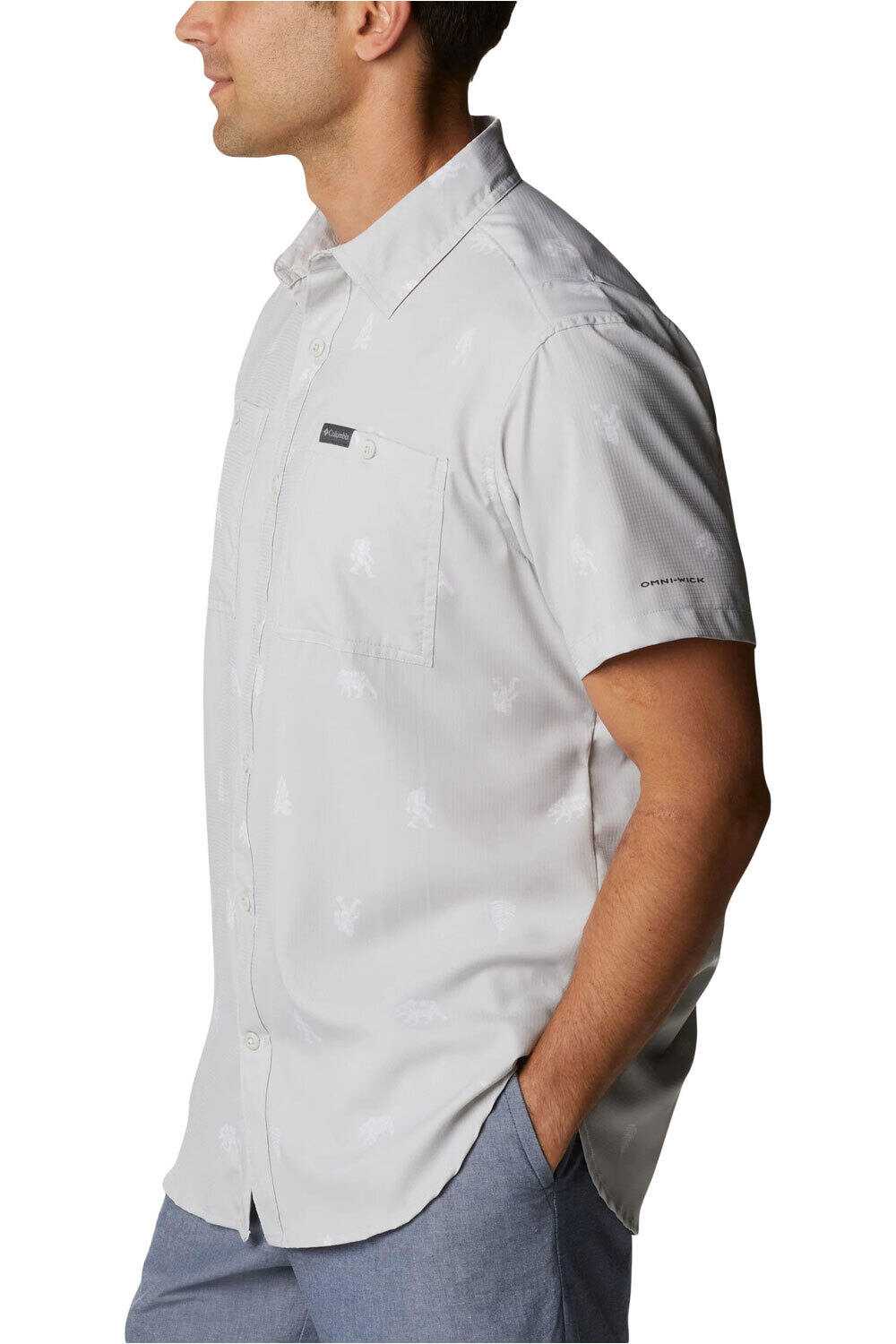 Columbia camisa montaña manga corta hombre Columbia Utilizer Printed Woven Short Sleeve vista detalle Columbia camisa montaña manga corta hombre Columbia Utilizer Printed Woven Short Sleeve vista detalle