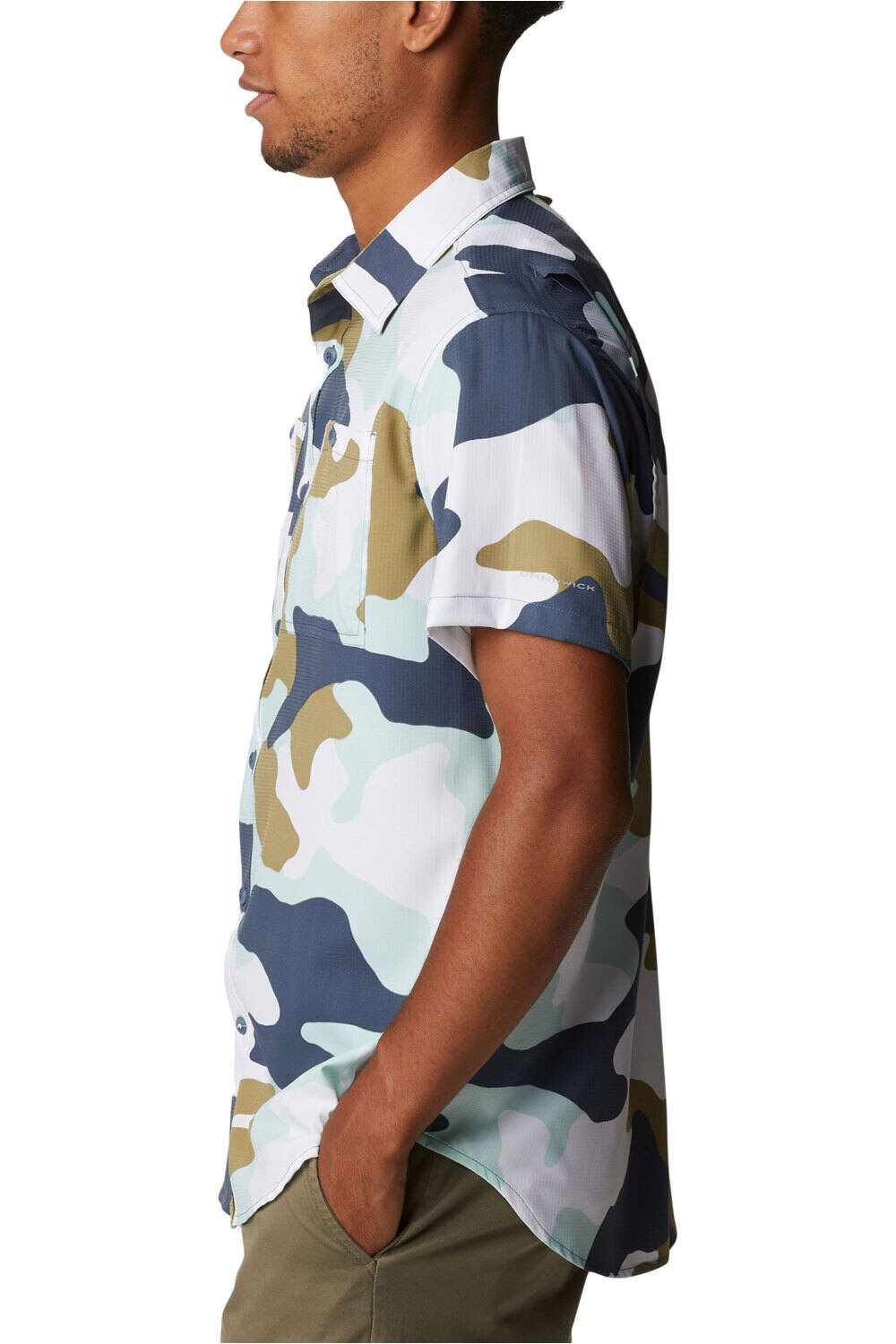 Columbia camisa montaña manga corta hombre Columbia Utilizer Printed Woven Short Sleeve vista detalle Columbia camisa montaña manga corta hombre Columbia Utilizer Printed Woven Short Sleeve vista detalle