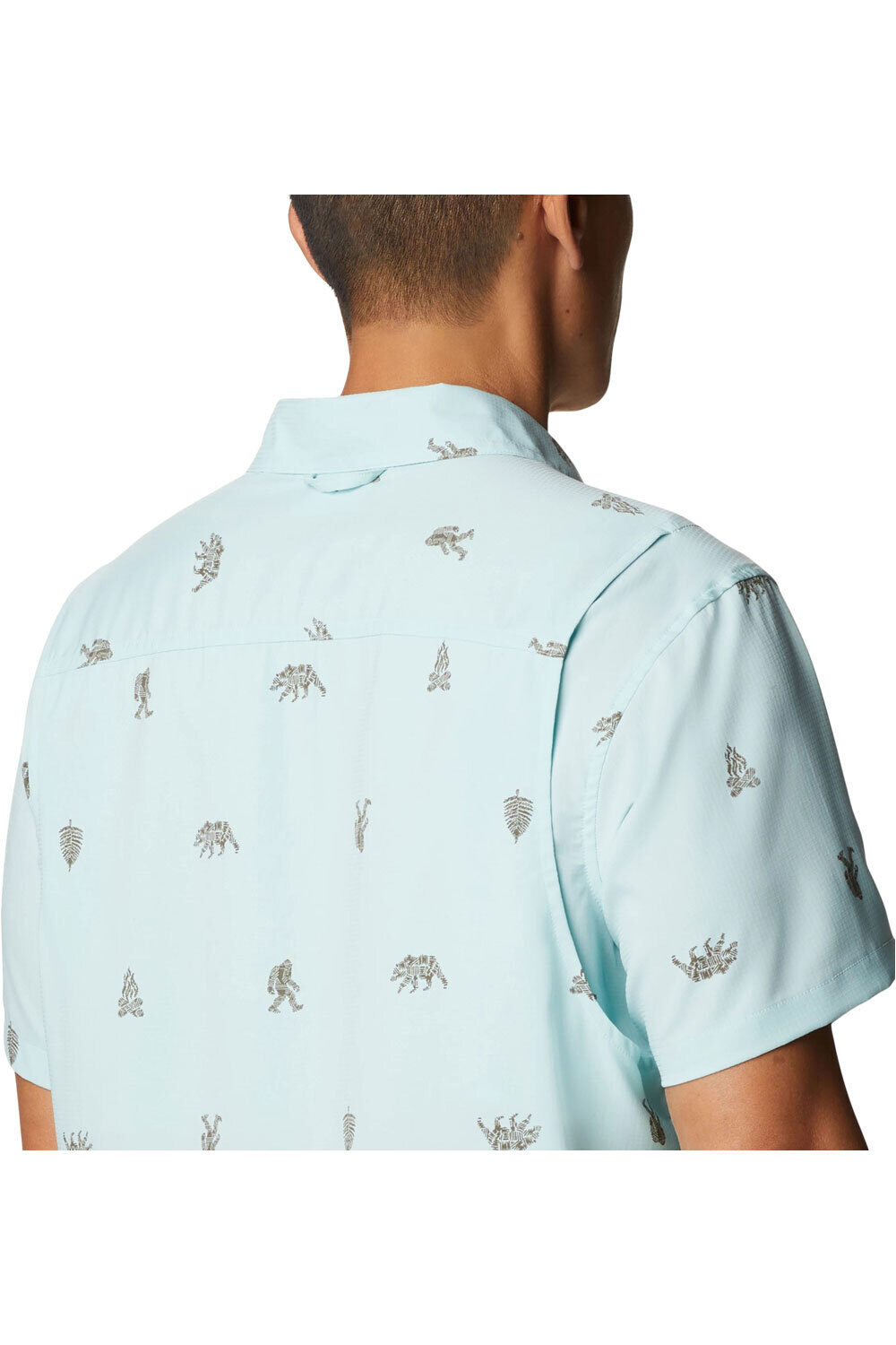 Columbia camisa montaña manga corta hombre Columbia Utilizer Printed Woven Short Sleeve vista trasera Columbia camisa montaña manga corta hombre Columbia Utilizer Printed Woven Short Sleeve vista trasera