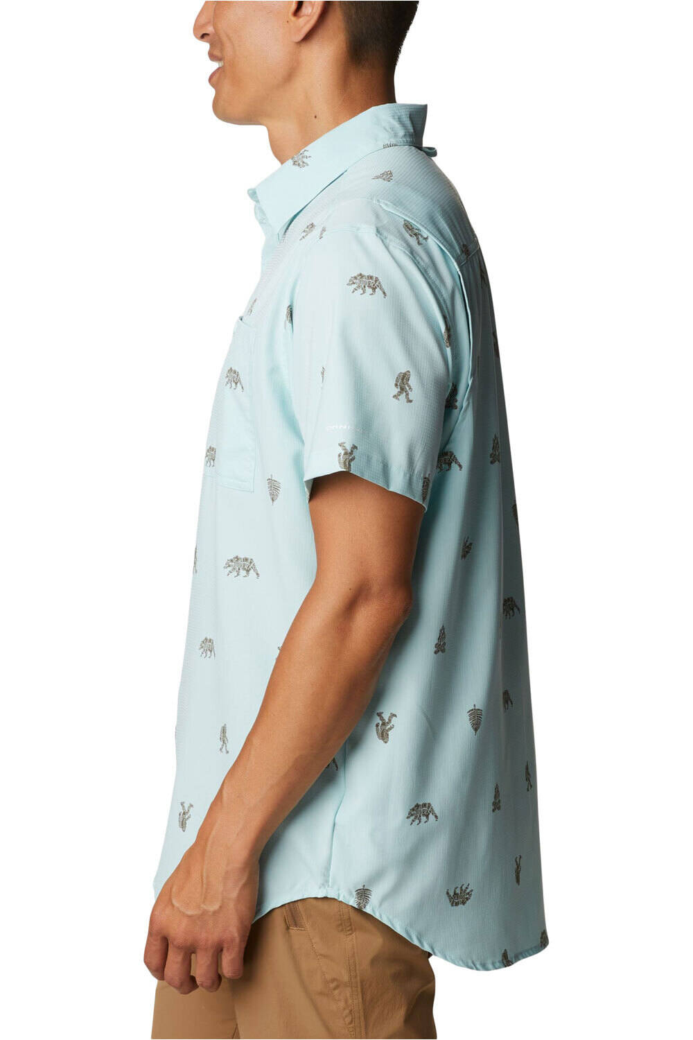 Columbia camisa montaña manga corta hombre Columbia Utilizer Printed Woven Short Sleeve vista detalle Columbia camisa montaña manga corta hombre Columbia Utilizer Printed Woven Short Sleeve vista detalle