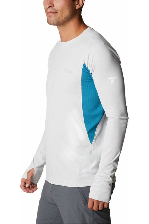 COLUMBIA M TITAN PASS SUN DEFLECTOR LS TEE 2.0 gris