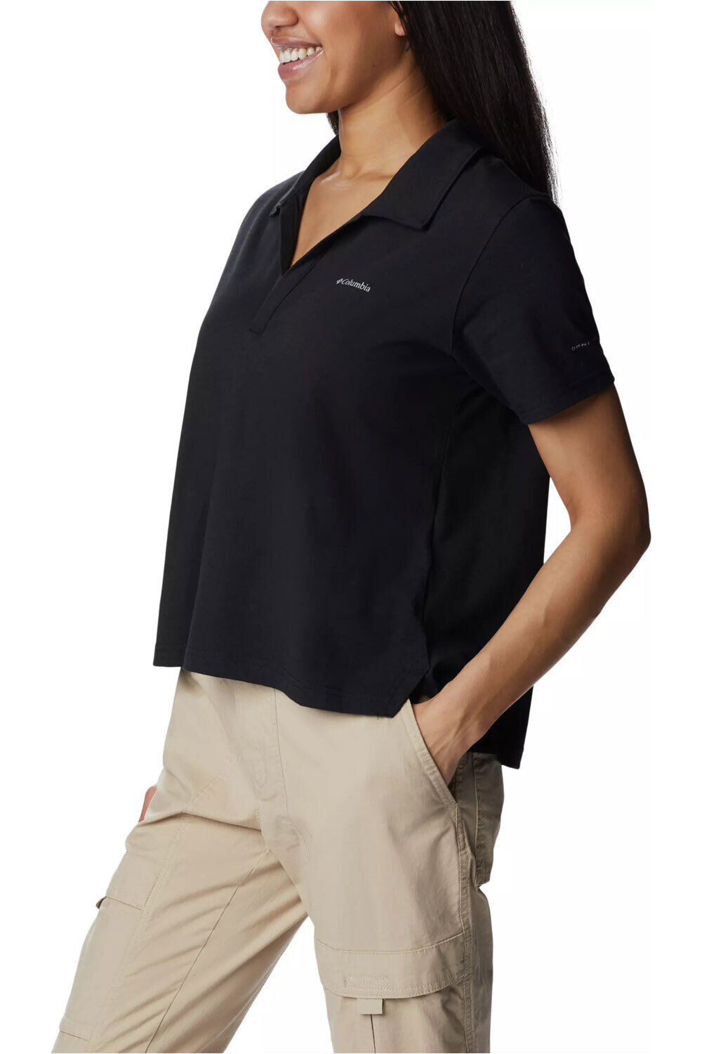 Columbia camiseta montaña manga corta mujer Columbia W Sun Trek Polo vista detalle Columbia camiseta montaña manga corta mujer Columbia W Sun Trek Polo vista detalle