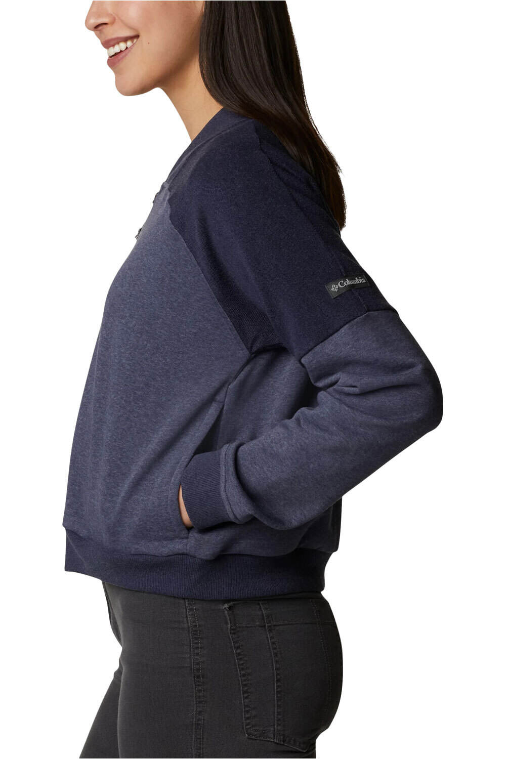 Columbia Sudaderas Montaña Mujer Columbia Columbia Lodge French Terry FZ vista detalle Columbia Sudaderas Montaña Mujer Columbia Columbia Lodge French Terry FZ vista detalle