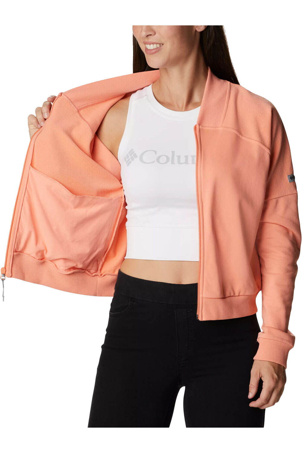Columbia Sudaderas Montaña Mujer Columbia Columbia Lodge French Terry FZ vista trasera Columbia Sudaderas Montaña Mujer Columbia Columbia Lodge French Terry FZ vista trasera
