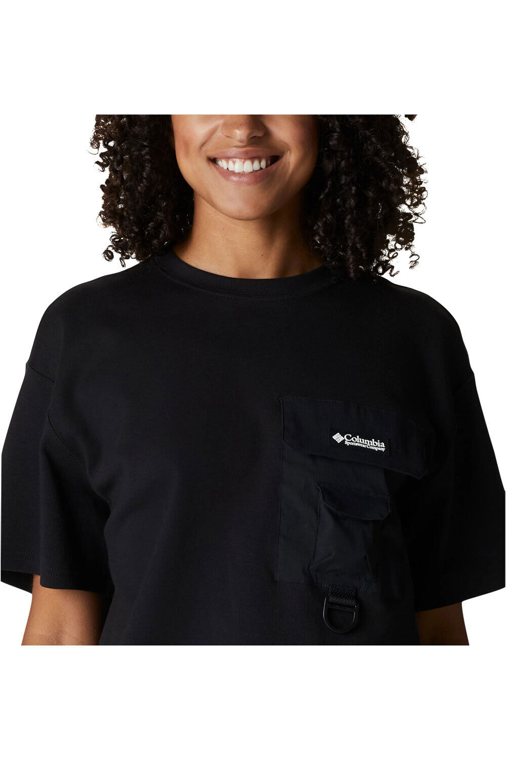 Columbia camiseta montaña manga corta mujer Columbia W Field Creek Cropped SS Tee vista trasera Columbia camiseta montaña manga corta mujer Columbia W Field Creek Cropped SS Tee vista trasera