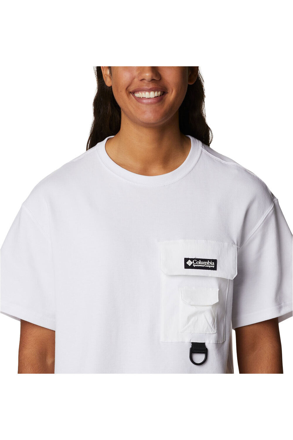 Columbia camiseta montaña manga corta mujer Columbia W Field Creek Cropped SS Tee vista trasera Columbia camiseta montaña manga corta mujer Columbia W Field Creek Cropped SS Tee vista trasera
