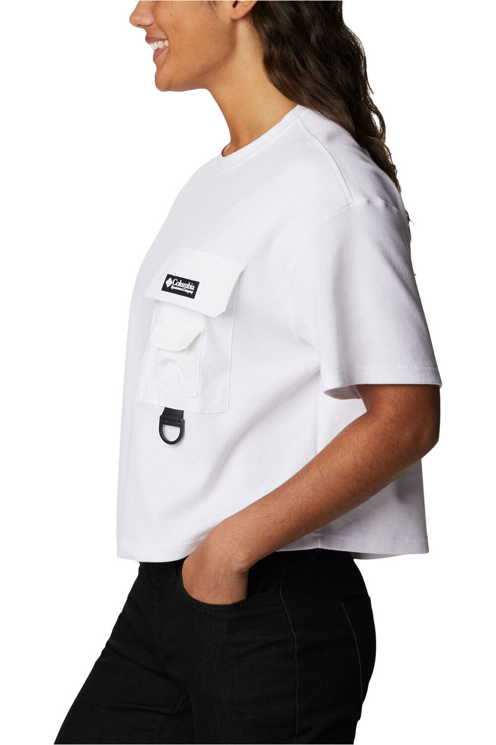 Columbia camiseta montaña manga corta mujer Columbia W Field Creek Cropped SS Tee vista detalle Columbia camiseta montaña manga corta mujer Columbia W Field Creek Cropped SS Tee vista detalle