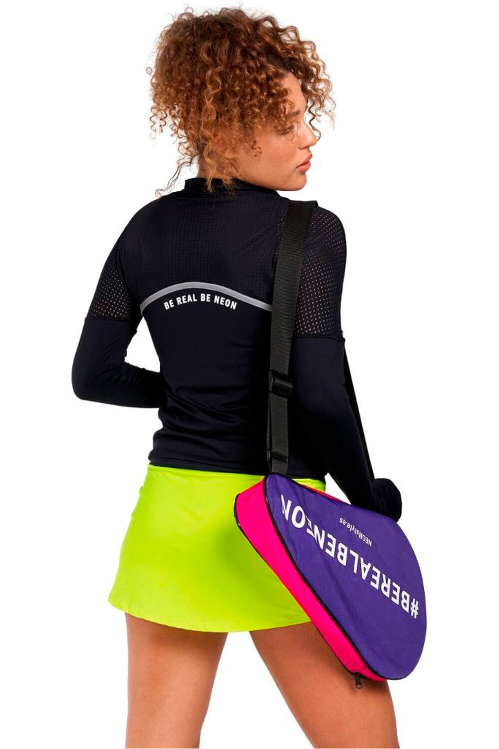 Neon sudadera tenis mujer Neon RITA BASIC vista trasera Neon sudadera tenis mujer Neon RITA BASIC vista trasera
