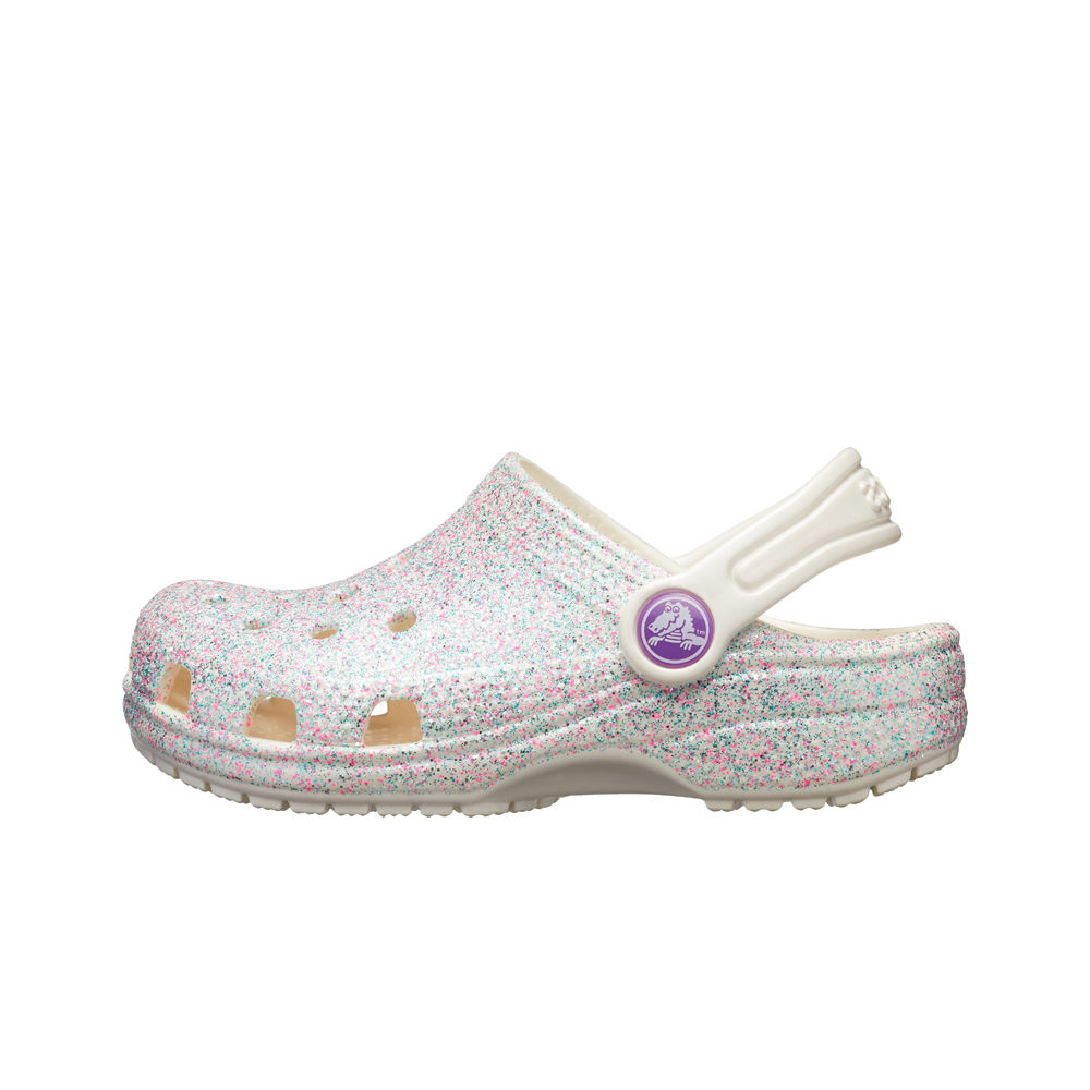 Crocs zueco niño Crocs Classic Glitter Clog K lateral interior Crocs zueco niño Crocs Classic Glitter Clog K lateral interior