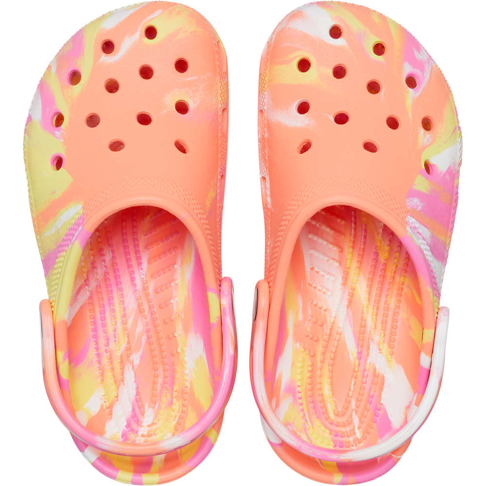 Crocs zueco niño Crocs Classic Marbled Clog K vista trasera Crocs zueco niño Crocs Classic Marbled Clog K vista trasera