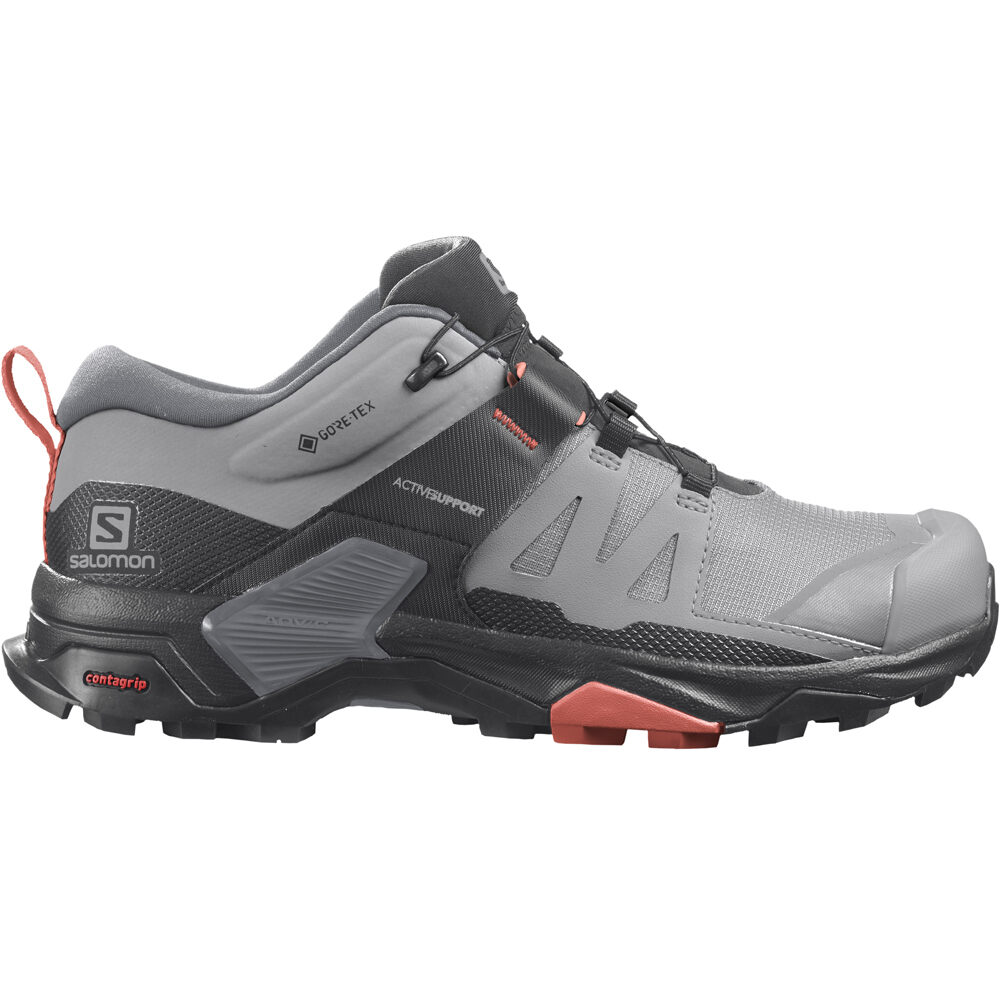 Salomon zapatilla trekking mujer X ULTRA 4 WIDE GORE TEX lateral interior Salomon zapatilla trekking mujer X ULTRA 4 WIDE GORE TEX lateral interior
