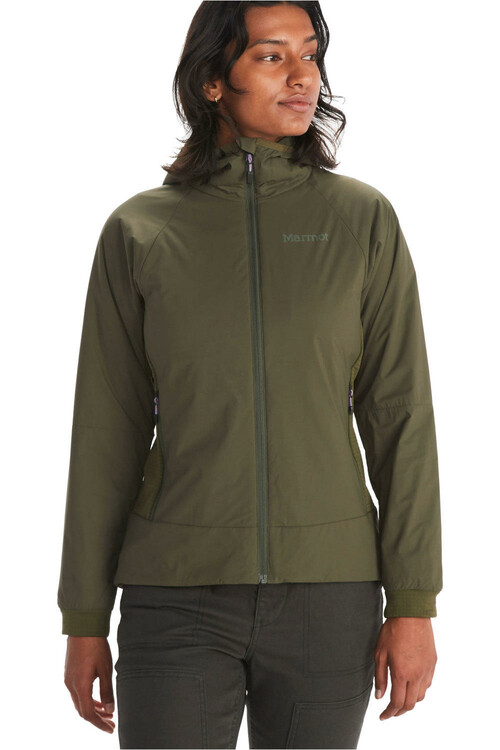 MARMOT WM'S NOVUS LT HYBRID HOODY verde