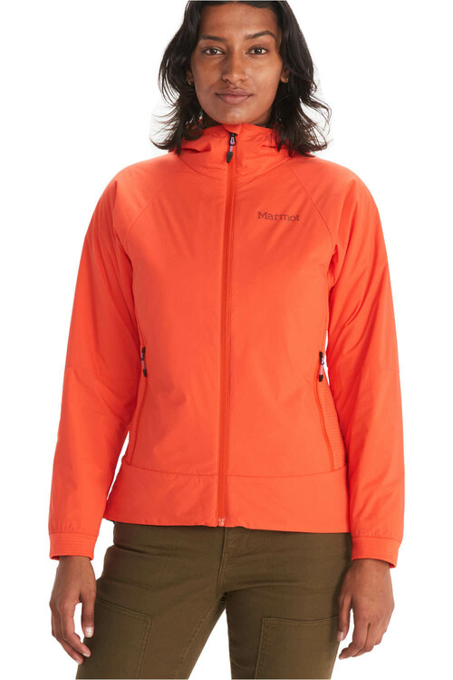 MARMOT WM'S NOVUS LT HYBRID HOODY RO rojo