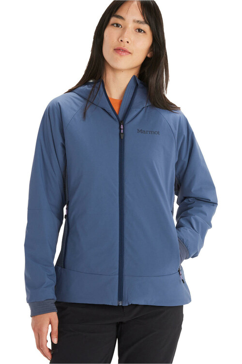 MARMOT WM'S NOVUS LT HYBRID HOODY azul