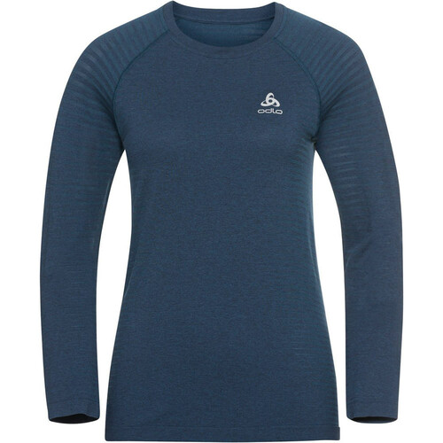 ODLO T-SHIRT CREW NECK L/S ESSENTIAL SEAMLESS azul