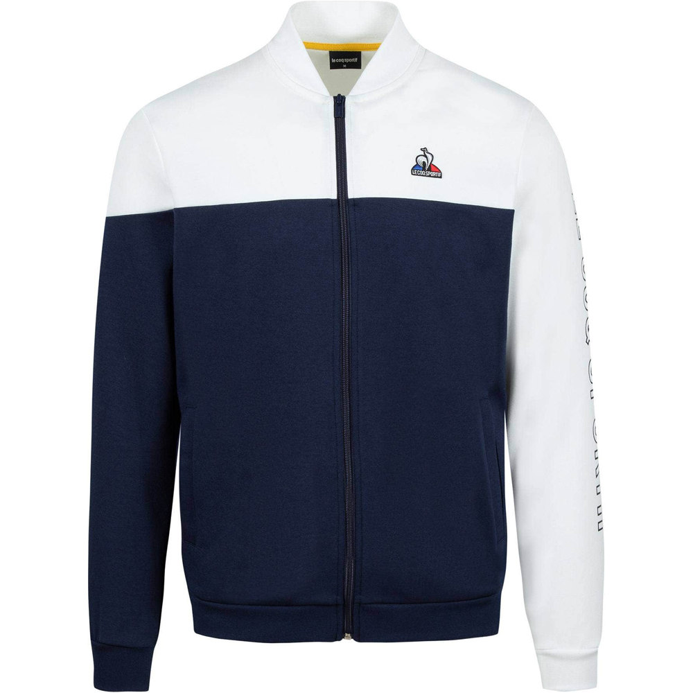 Le Coq Sportif sudadera hombre Le Coq Sportif SAISON 2 FZ Sweat N1 vista frontal Le Coq Sportif sudadera hombre Le Coq Sportif SAISON 2 FZ Sweat N1 vista frontal
