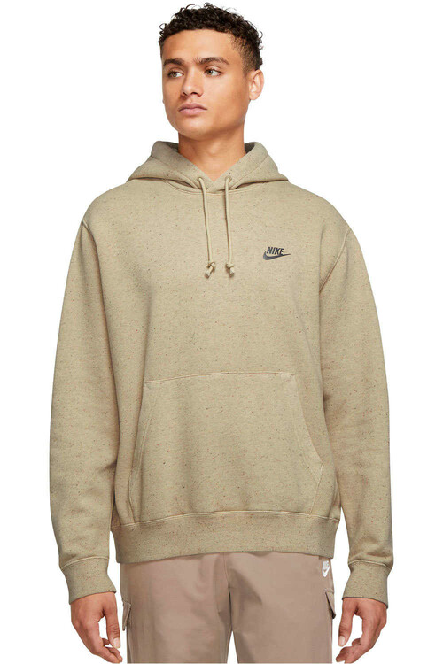 NIKE M NK CLUB+ PO HOODIE REVIVAL marron