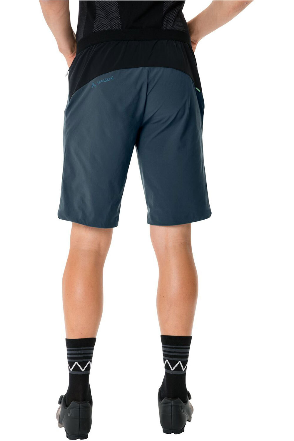 Vaude culotte corto hombre Vaude Men's Kuro Shorts vista trasera Vaude culotte corto hombre Vaude Men's Kuro Shorts vista trasera