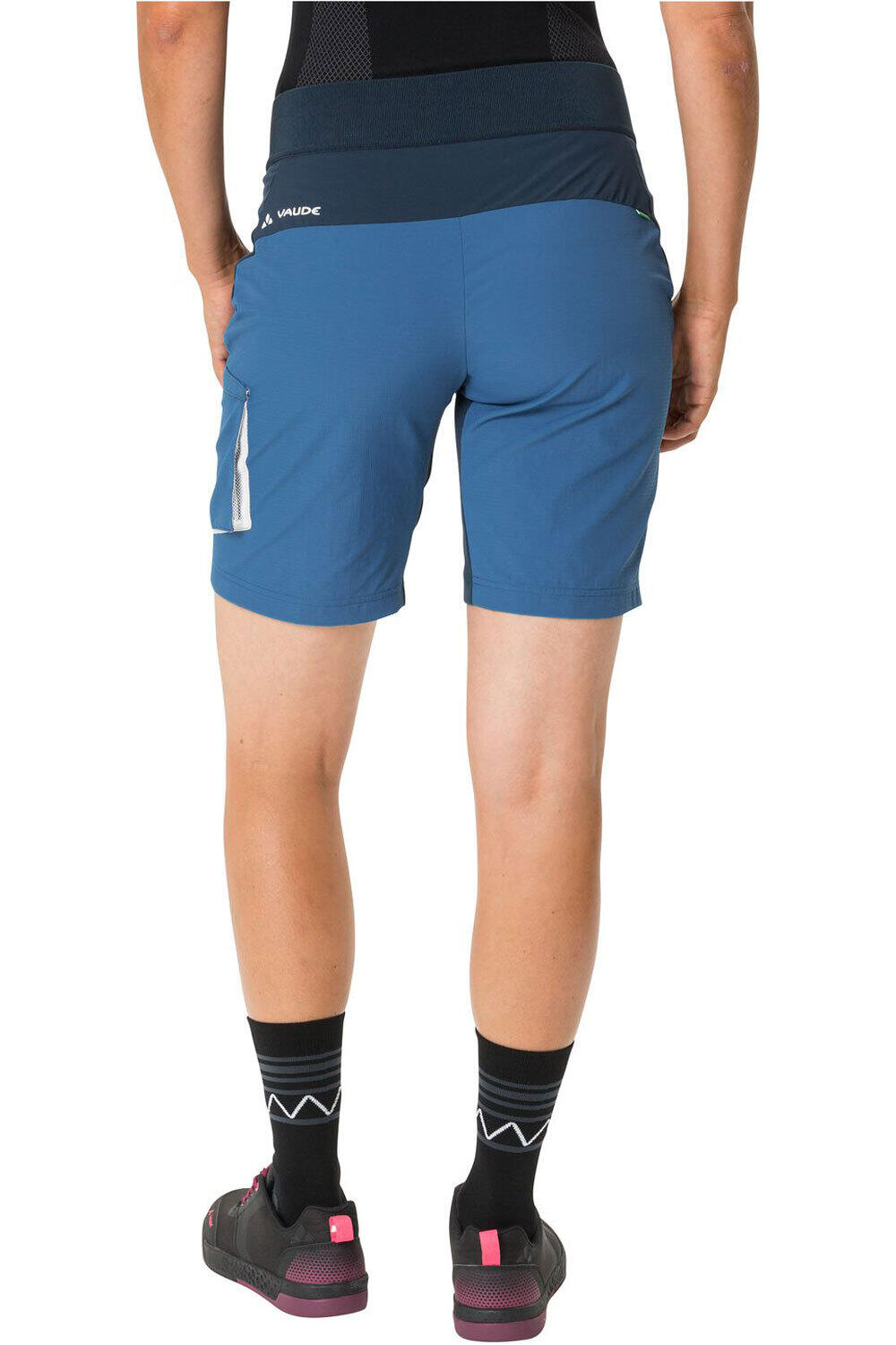 Vaude culotte corto mujer Vaude Women's Qimsa Shorty vista trasera Vaude culotte corto mujer Vaude Women's Qimsa Shorty vista trasera