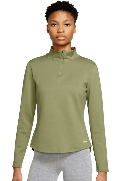 NIKE W NK ONE TF STD LS HALF ZIP gris