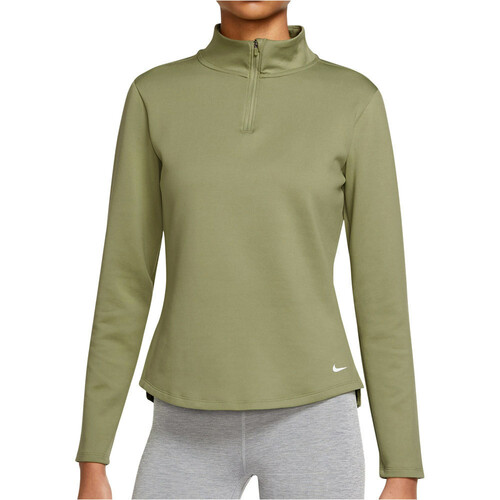 NIKE W NK ONE TF STD LS HALF ZIP gris