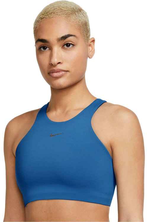 NIKE W NY DF ALATE CURVE BRA azul
