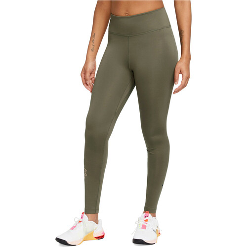 NIKE W NK ONE TF MR TGHT GRX verde