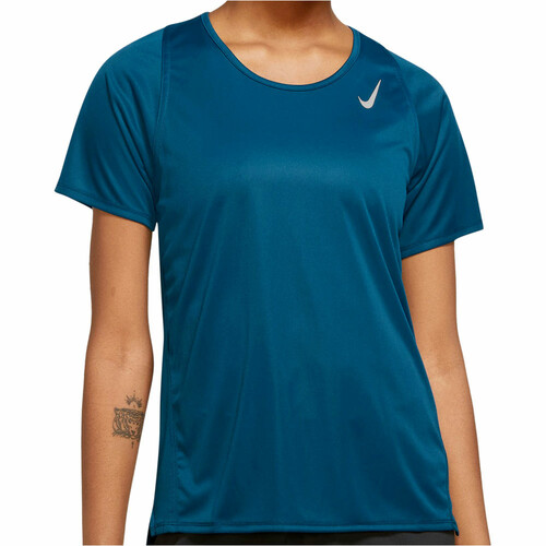 NIKE DF RACE TOP SS azul