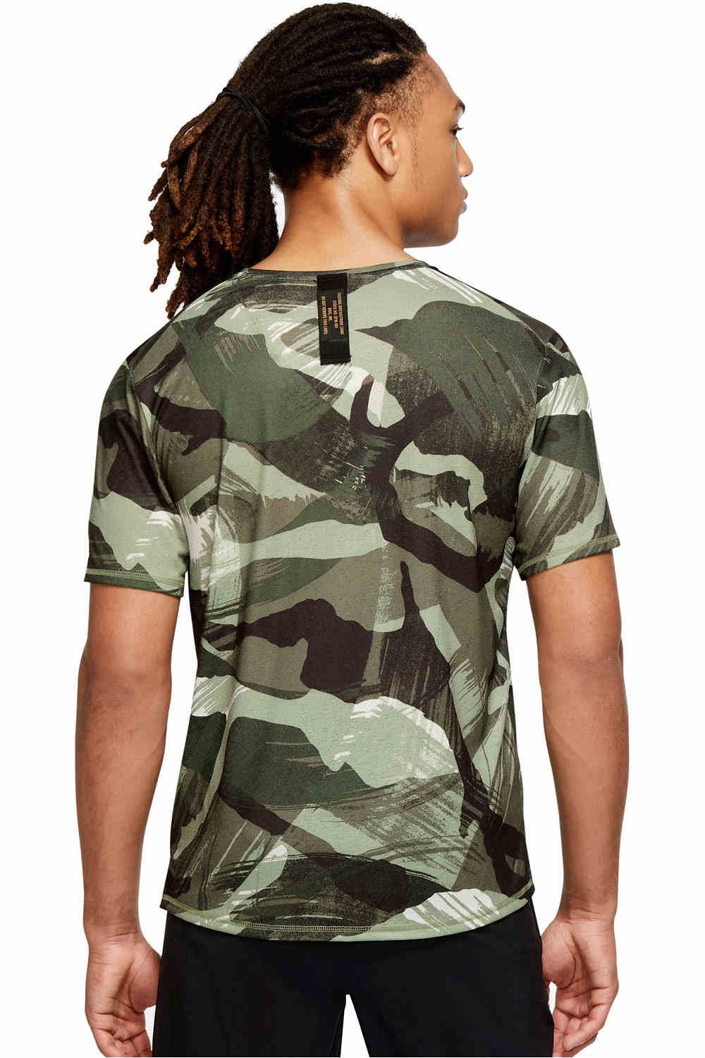 Nike camiseta técnica manga corta hombre Nike M NK DF MILER TOP SS CAMO vista trasera Nike camiseta técnica manga corta hombre Nike M NK DF MILER TOP SS CAMO vista trasera