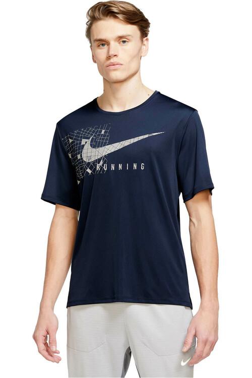 NIKE M NK DF UV MILER RUNDVN SS GFX azul