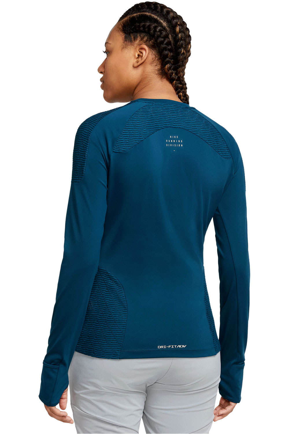 Nike camiseta técnica manga larga mujer DFADV RUN DVN LS TOP vista trasera Nike camiseta técnica manga larga mujer DFADV RUN DVN LS TOP vista trasera