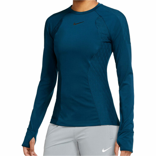 NIKE DFADV RUN DVN LS TOP azul
