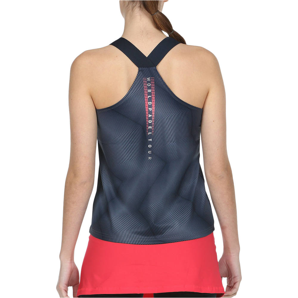 Bullpadel camiseta tirantes mujer Bull Paddel CAMISETA BULLPADEL REVENGA vista trasera Bullpadel camiseta tirantes mujer Bull Paddel CAMISETA BULLPADEL REVENGA vista trasera