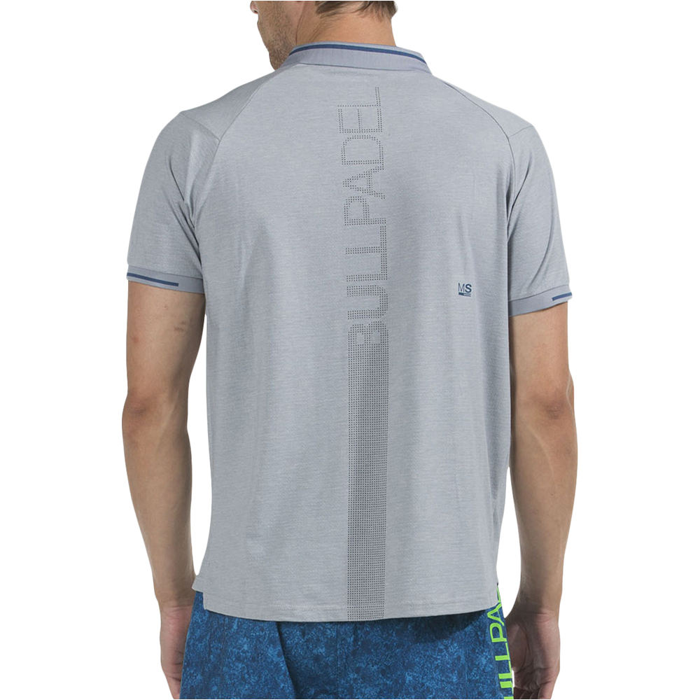 Bullpadel polo tenis manga corta hombre Bull Paddel POLO BULLPADEL MADON vista trasera Bullpadel polo tenis manga corta hombre Bull Paddel POLO BULLPADEL MADON vista trasera