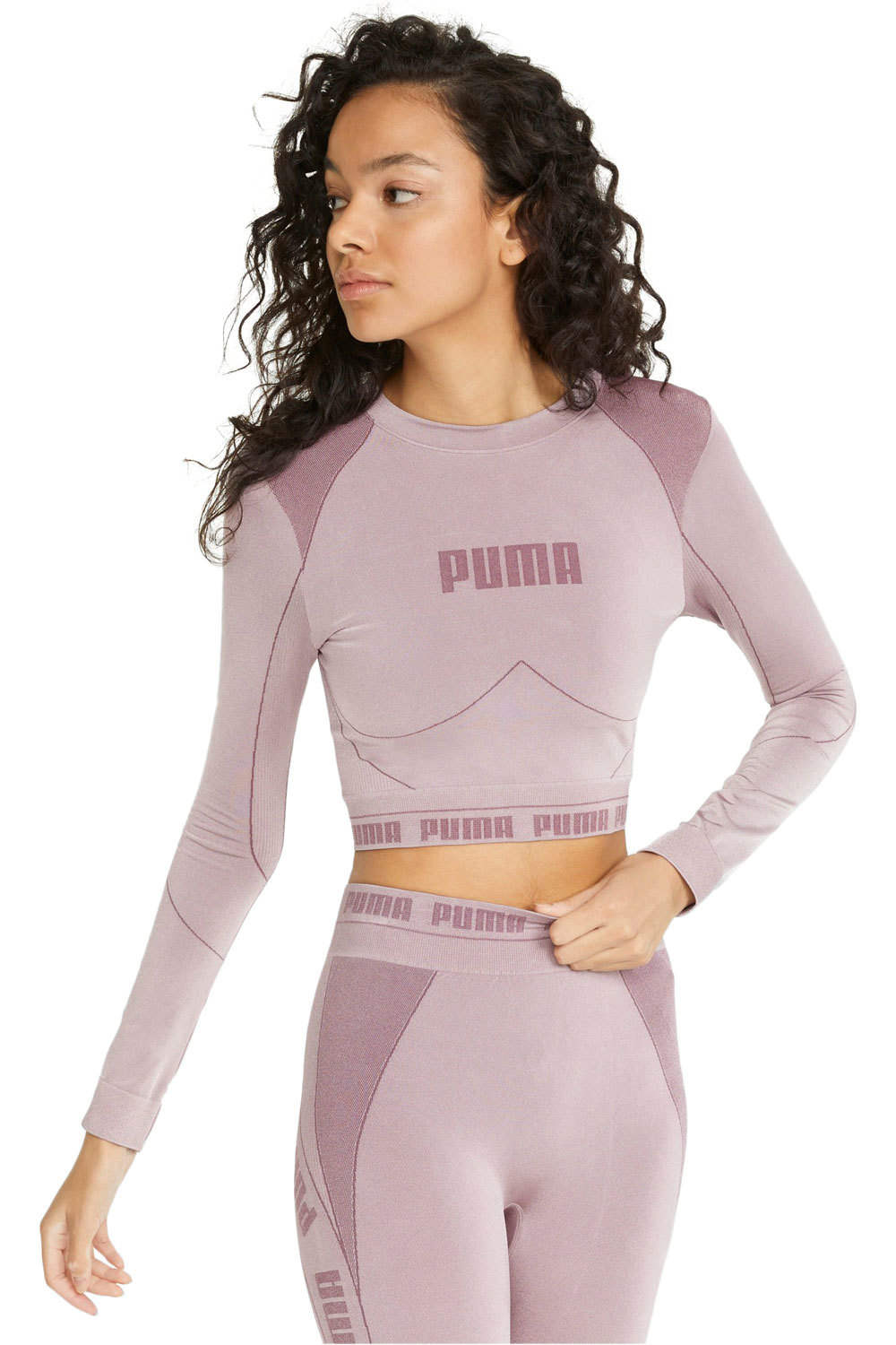 Puma camiseta manga larga mujer Puma Evoknit Longsleeve T vista frontal Puma camiseta manga larga mujer Puma Evoknit Longsleeve T vista frontal
