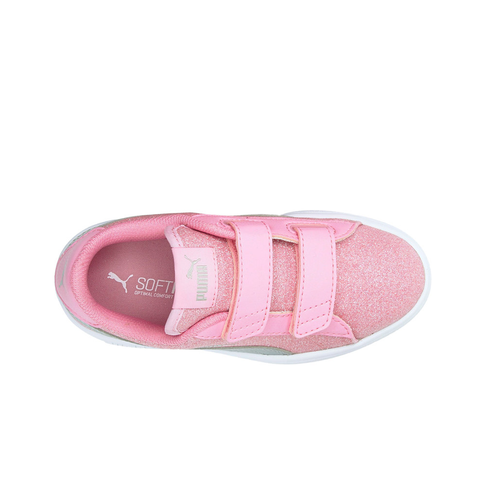 Puma zapatilla moda niño Puma Puma Smash v2 Glitz vista trasera Puma zapatilla moda niño Puma Puma Smash v2 Glitz vista trasera