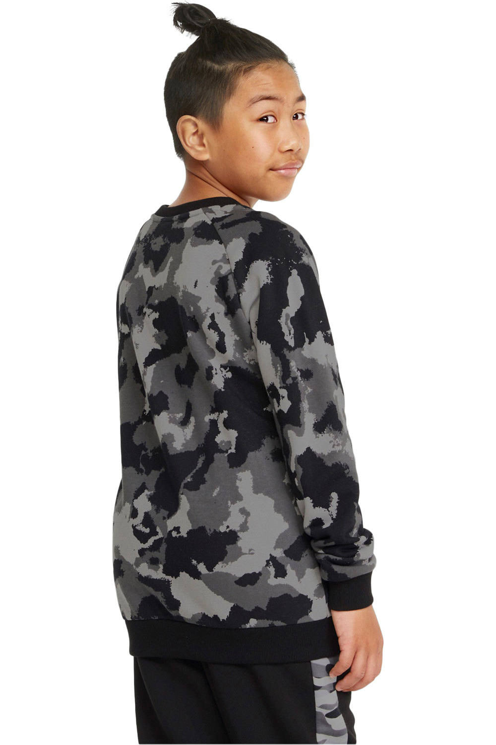 Puma sudadera niño Puma Alpha AOP Crew TR B vista trasera Puma sudadera niño Puma Alpha AOP Crew TR B vista trasera