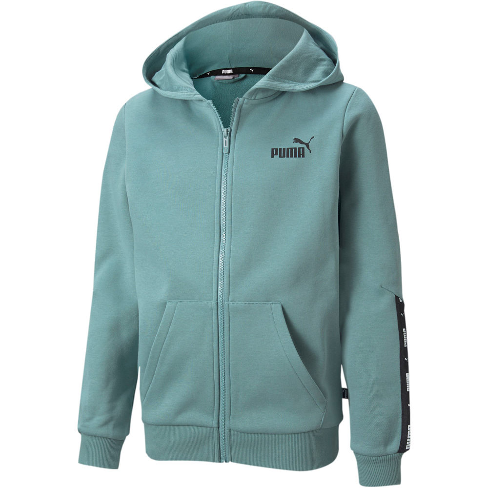 Puma sudadera niño Puma ESS+ Tape Full-Zip H vista frontal Puma sudadera niño Puma ESS+ Tape Full-Zip H vista frontal