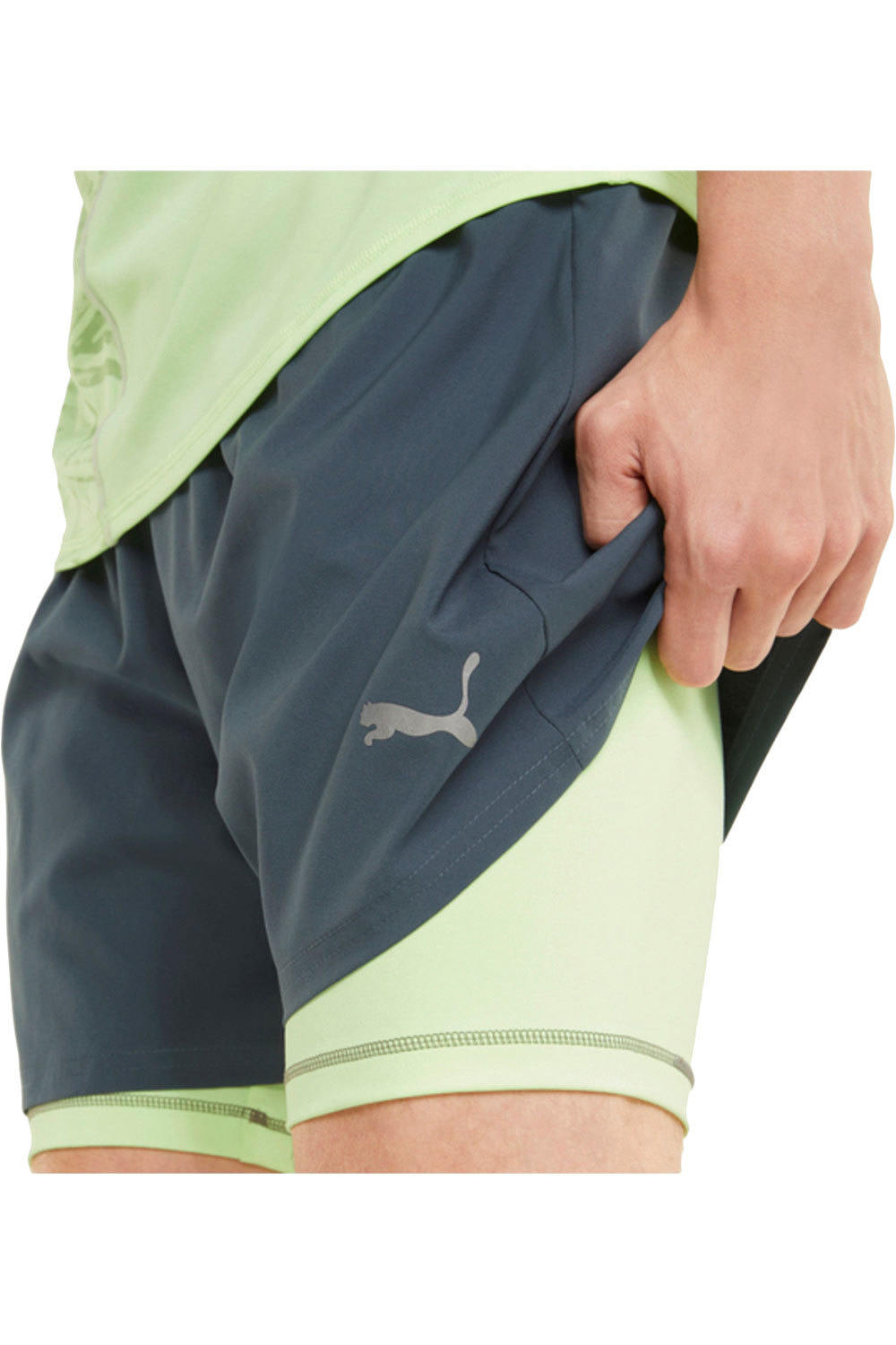 Puma pantaloneta técnica hombre Puma RUN 2IN1 5 SHORT M vista detalle Puma pantaloneta técnica hombre Puma RUN 2IN1 5 SHORT M vista detalle