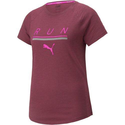 PUMA RUN 5K LOGO SS TEE W rojo