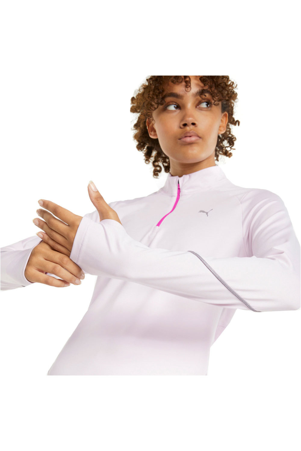Puma camiseta técnica manga larga mujer Puma RUN 5K Knit 1/2 Zip vista detalle Puma camiseta técnica manga larga mujer Puma RUN 5K Knit 1/2 Zip vista detalle