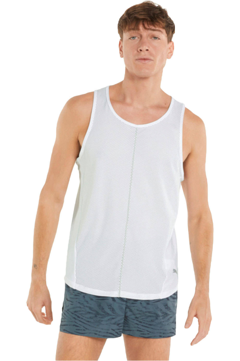 Puma camiseta entrenamiento sin mangas hombre Puma RUN Cloudspun Single vista frontal Puma camiseta entrenamiento sin mangas hombre Puma RUN Cloudspun Single vista frontal