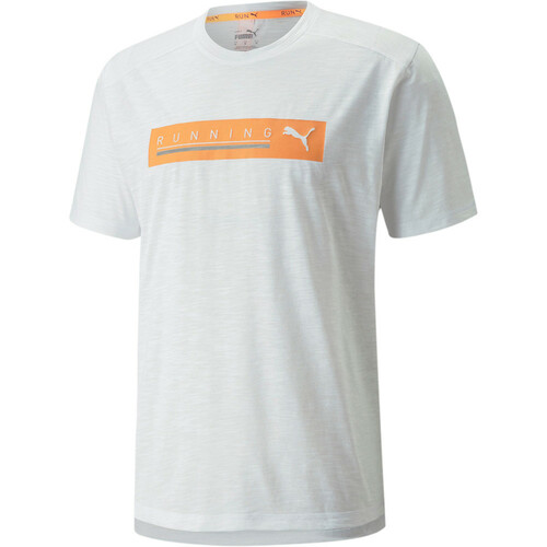 PUMA RUN LOGO SS TEE M blanco
