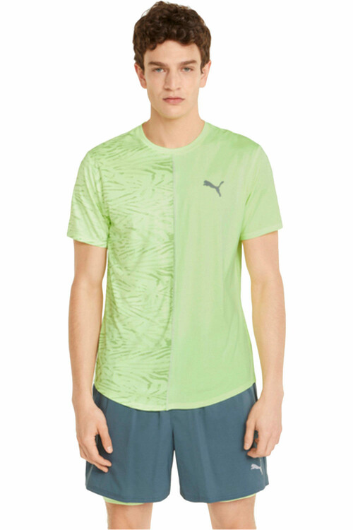 PUMA RUN GRAPHIC SS TEE M verde