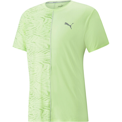 PUMA RUN GRAPHIC SS TEE M verde