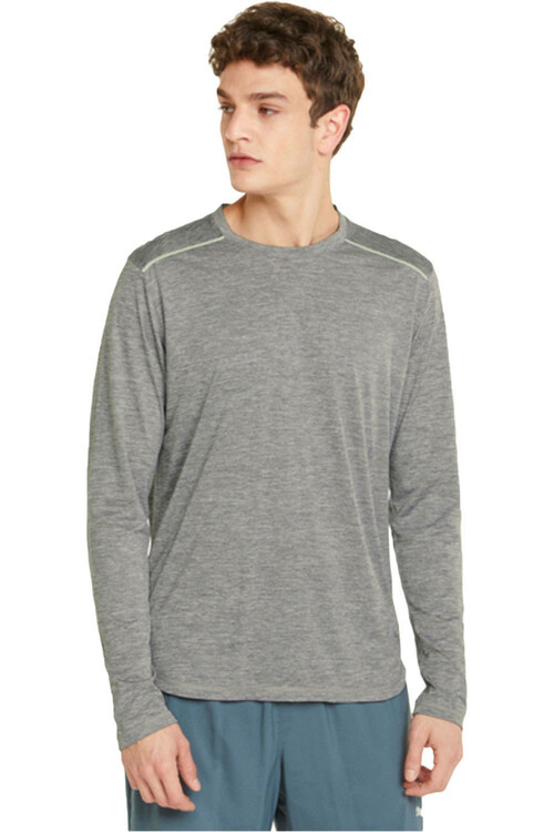 PUMA RUN LS TEE M gris